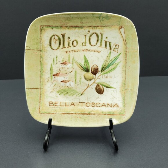 Pfaltzgraff Olives Appetizer Snack Canape Plates Italian Themed Plates - Picture 3 of 7